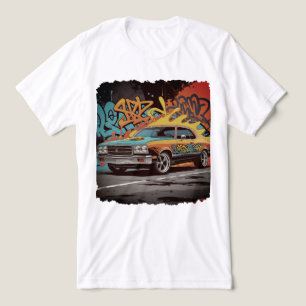 Lowrider aus den 1960er Jahren in Graffiti-Feuer-W Tri-Blend Shirt