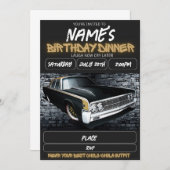 Lowrider Birthday Invitation, Chicano 90s Birthday Einladung (Vorne/Hinten)