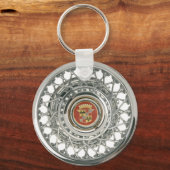 Lowrider Cadillac Low Rider Caddy Wire Wheels Schlüsselanhänger (Vorderseite)