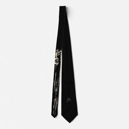 Lowrider Car Flow Fire Necktie (schwarz) Krawatte (Rückseite)