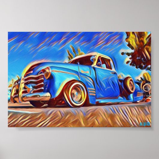 Lowrider Chevrolet 3100 Low Rider Chevy Truck Art Poster (Vorne)