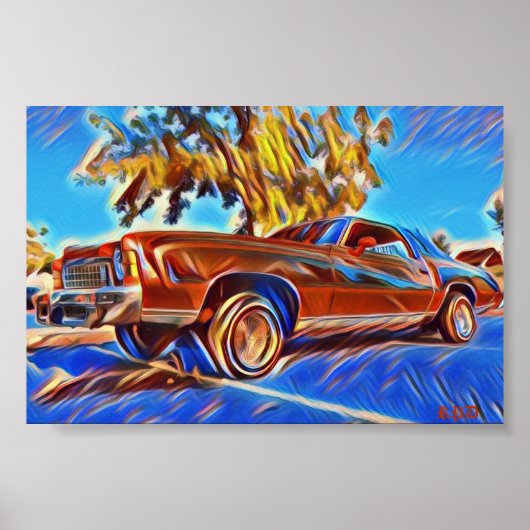 Lowrider Chevrolet Monte Carlo Ristorante La Lanch Poster (Vorne)