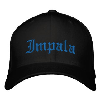 Lowrider Chevy Impala Alte Schule Low Rider Blau Bestickte Baseballkappe