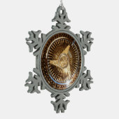 Lowrider-Draht dreht Schneeflocke-gerahmte Schneeflocken Zinn-Ornament (Links)