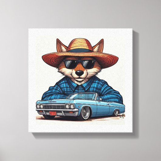 Lowrider Fuchs Leinwanddruck (Vorderseite)