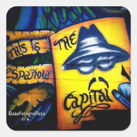 Lowrider Hauptstadt Quadratischer Aufkleber (Vorderseite)