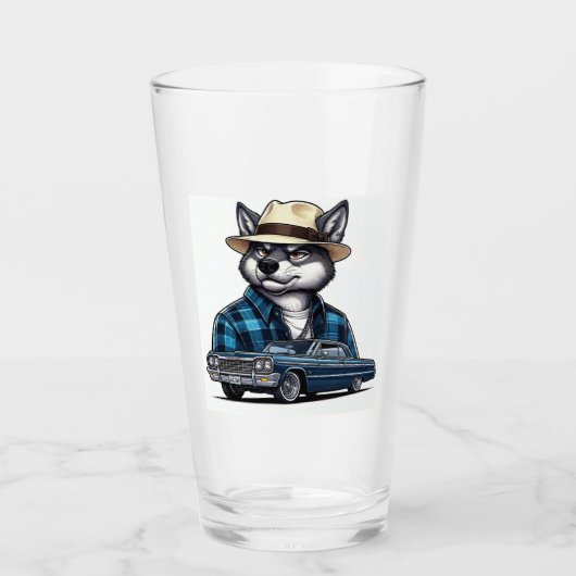 Lowrider Wolf Glas (Vorderseite)