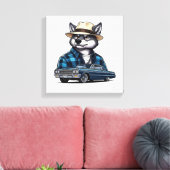 Lowrider Wolf Leinwanddruck (Insitu (Wohnzimmer))