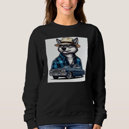 Lowrider Wolf Sweatshirt (Vorderseite)