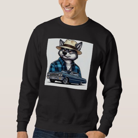 Lowrider Wolf Sweatshirt (Vorderseite)