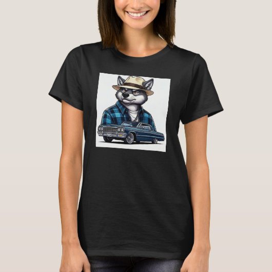 Lowrider Wolf T-Shirt (Vorderseite)