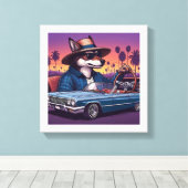 Lowrider Wolfy Leinwanddruck (Insitu (Holzboden))
