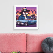 Lowrider Wolfy Leinwanddruck (Insitu (Wohnzimmer))