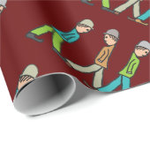 Lowry Matchstick Men Geschenkpapier (Rolleneckpunkt)