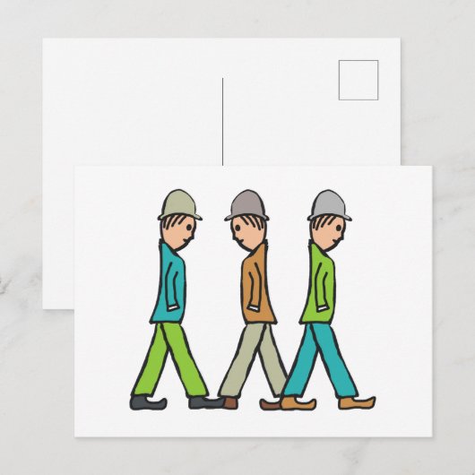 Lowry Matchstick Men Postkarte (Vorne/Hinten)