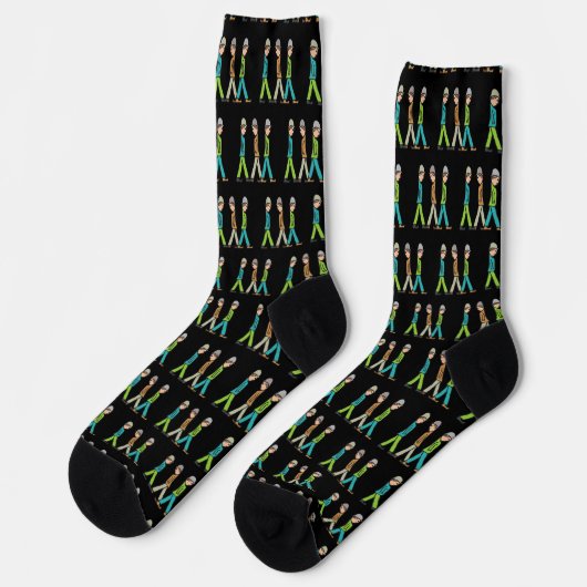 Lowry Matchstick Men Socken (Linkes Detail)