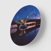 Lowry Sunset Runde Wanduhr (Winkel)