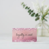 LoyæGlitzer 5 Nails Lashes Beauty Visitenkarte (Stehend Vorderseite)