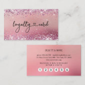 LoyæGlitzer 5 Nails Lashes Beauty Visitenkarte (Vorne/Hinten)