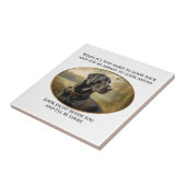 Loyal Black Lab Fliese (Seite)