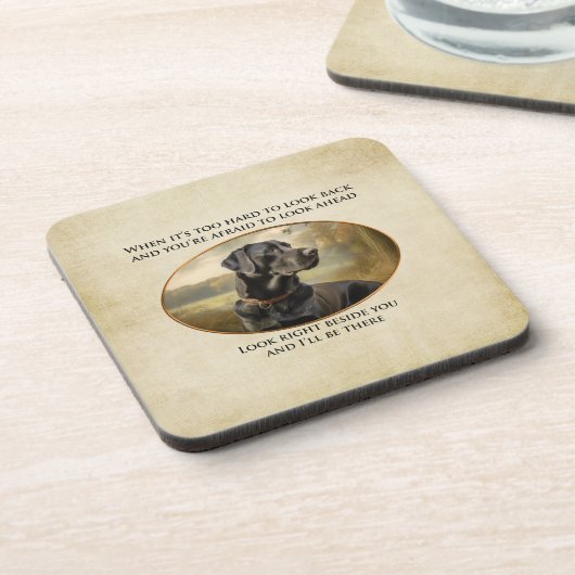 Loyal Black Lab Getränkeuntersetzer (Linke Seite)