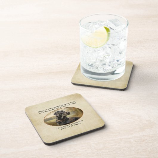 Loyal Black Lab Getränkeuntersetzer (Rechte Seite)