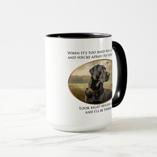 Loyal Black Lab Tasse (VorderseiteRechts)