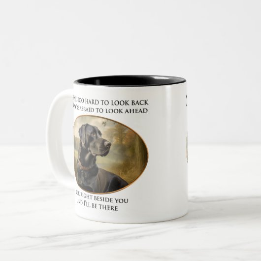 Loyal Black Lab Zweifarbige Tasse (Vorderseite Links)