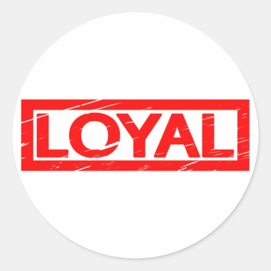 Loyal-Briefmarke Runder Aufkleber (Vorderseite)