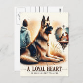 Loyal Companion bei Sunset Postkarte (Vorne/Hinten)