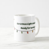 Loyal Dog Christmas Lights Helper Kaffeetasse (VorderseiteRechts)