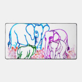 Loyal Elephants Schreibtischunterlage (Vorderseite)