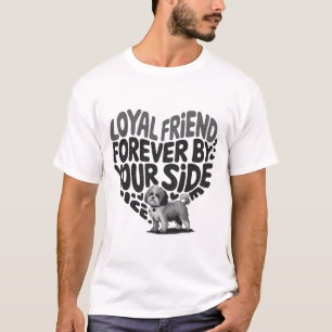 Loyal Friend Dog Companion Herzdesign T-Shirt