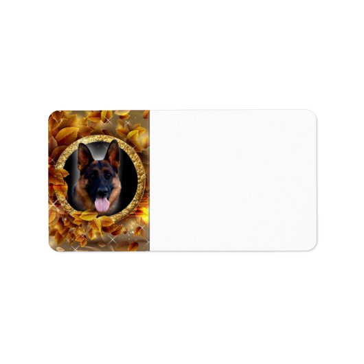 Loyal German Shepherd Adressaufkleber (Vorne)