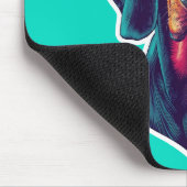 Loyal Glow - Lebhafter Bluetick Coonhound Pop Art Mousepad (Ecke)