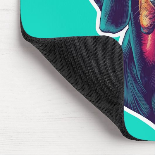 Loyal Glow - Lebhafter Bluetick Coonhound Pop Art Mousepad (Ecke)