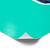 Loyal Glow – Vibrant Bluetick Coonhound Pop Art Poster (Ecke)