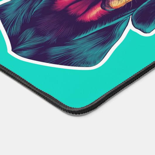 Loyal Glow – Vibrant Bluetick Coonhound Pop Art Schreibtischunterlage (Ecke)