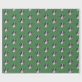 Loyal Green Saint Bernard Illustration Geschenkpapier (Flach)