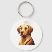 Loyal Labrador Retriever Schlüsselanhänger (Vorderseite)