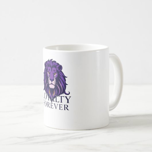 Loyal Lion Heart Royal Motto Tasse (VorderseiteRechts)