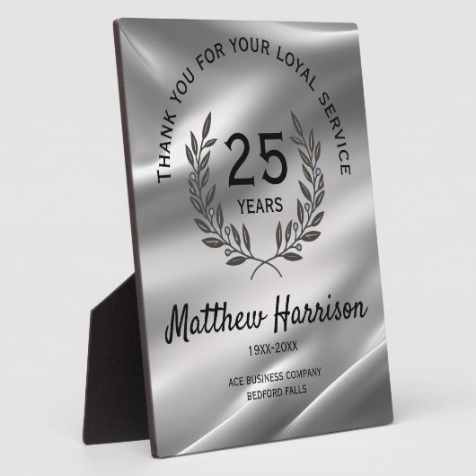 Loyal Long Service Appreciation Award. Personalisi Fotoplatte (Seite)