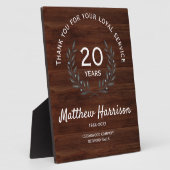 Loyal Long Service Appreciation Award. Personalize Fotoplatte (Seite)