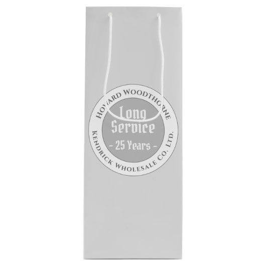 Loyal & Long Service Bewertung Geschenktüte Für Weinflaschen (Vorderseite)