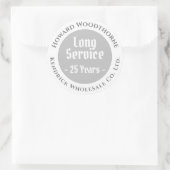 Loyal & Long Service Bewertung Runder Aufkleber (Tasche)
