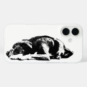 Loyal Pitbull Mix Ruhende Pose Handy Case (Rückseite (Horizontal))