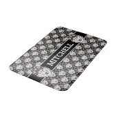 Loyal Siberian Husky Arctic Sled Dog Pet Puppy Badematte (Schrägansicht)