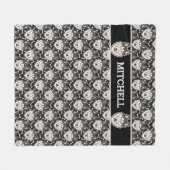 Loyal Siberian Husky Arctic Sled Dog Pet Puppy Fleecedecke (Vorderseite (Horizontal))