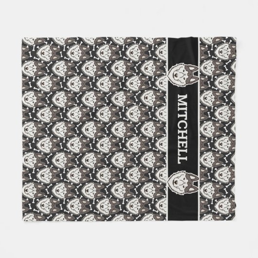 Loyal Siberian Husky Arctic Sled Dog Pet Puppy Fleecedecke (Vorderseite (Horizontal))