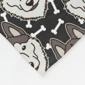 Loyal Siberian Husky Arctic Sled Dog Pet Puppy Fleecedecke (Ecke)